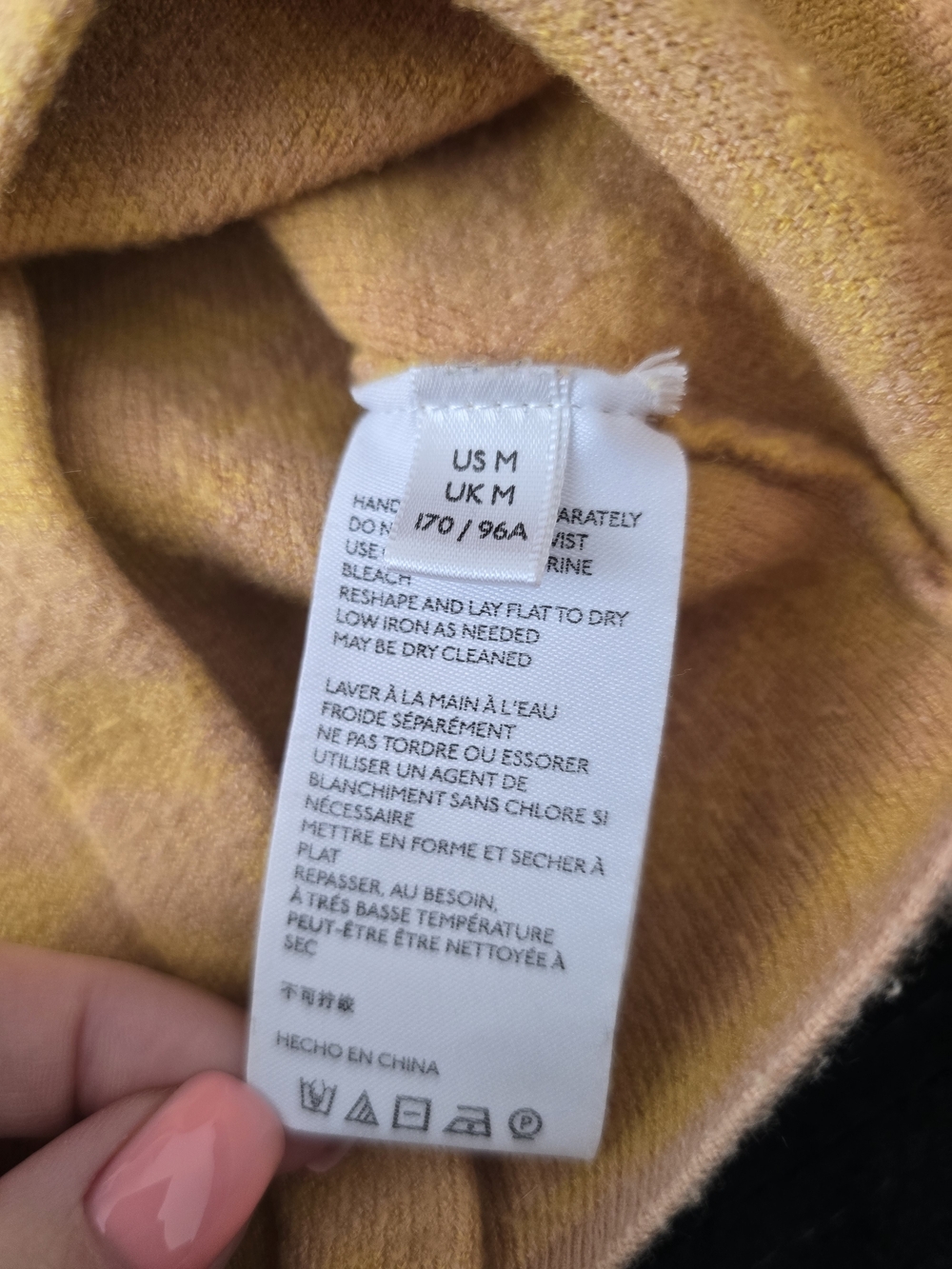 MAEVE By Anthropologie Cream and Yellow Houndstooth V-Neck Sweater Size M Y2K - Picture 4 of 9